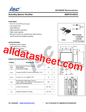 MBR10150CS Datasheet PDF - Inchange Semiconductor Company Limited