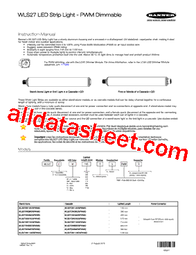 WLS27..570.. Datasheet PDF - Banner Engineering Corp.