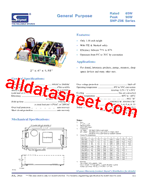 SNP-Z066-1 Datasheet PDF - Skynet Electronic Copyright