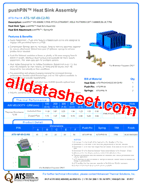 ATS-16F-69-C2-R0 Datasheet PDF - Advanced Thermal Solutions, Inc.