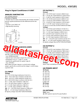 KWSBS-3DA-R Datasheet PDF - M-System Co.,Ltd.