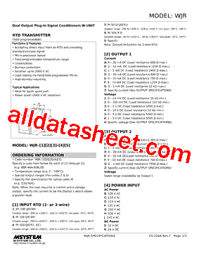 WJR-412R Datasheet PDF - M-System Co.,Ltd.