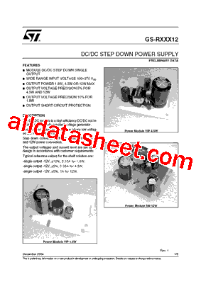 GS-RXXX12 Datasheet PDF - STMicroelectronics