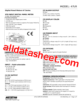 47LR-1A0YR-R Datasheet PDF - M-System Co.,Ltd.