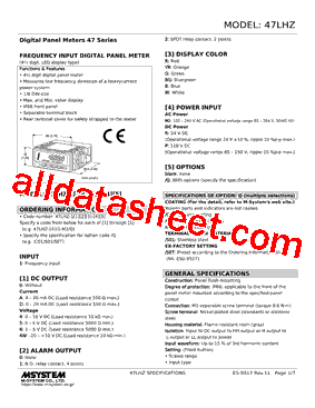 47LHZ-1D0YR-R Datasheet PDF - M-System Co.,Ltd.