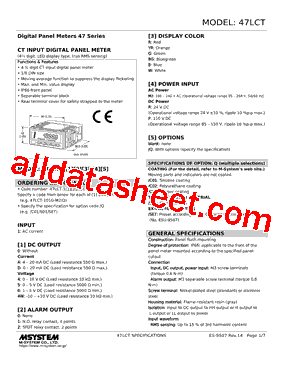 47LCT-14W0YR-R Datasheet PDF - M-System Co.,Ltd.