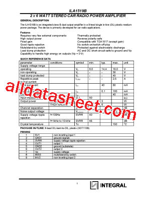 ILA1519B Datasheet PDF - Integral Corp.