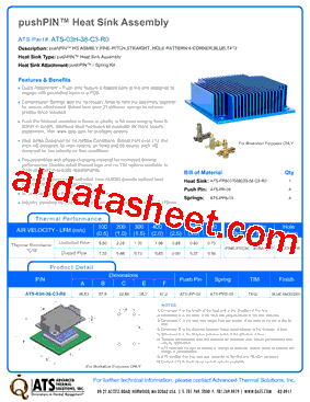 ATS-03H-38-C3-R0 Datasheet PDF - Advanced Thermal Solutions, Inc.