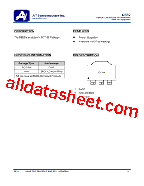 D882 Datasheet PDF - AiT Semiconductor Inc.