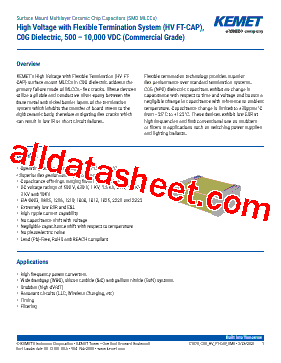 C0805X393DGGACTU Datasheet PDF - Kemet Corporation