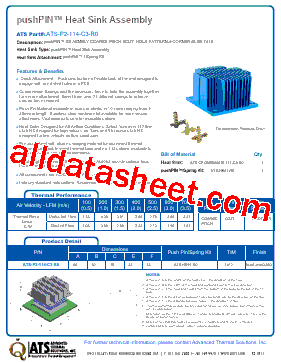 ATS-P2-114-C3-R0 Datasheet PDF - Advanced Thermal Solutions, Inc.