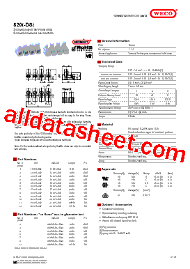 820 Datasheet PDF - WECO ELECTRICAL CONNECTORS INC.