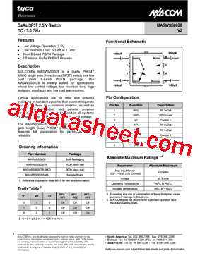 MASWSS0028TR Datasheet PDF - Tyco Electronics