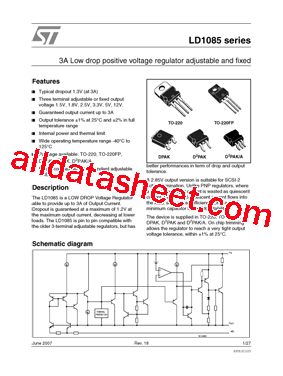 LD1085D2M-R Datasheet PDF - STMicroelectronics