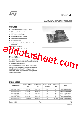 GS-R12F0332.0 Datasheet PDF - STMicroelectronics