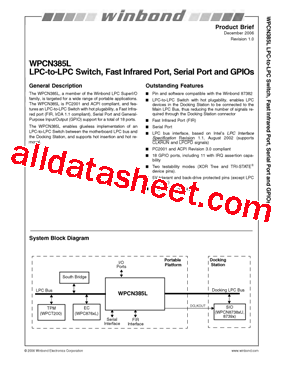 WPCN385L Datasheet PDF - Winbond