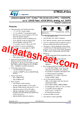 STM32L412R8U3TR Datasheet PDF - STMicroelectronics
