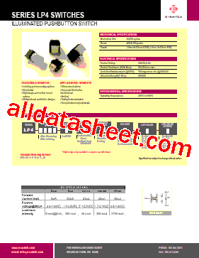LP4-EE-1-R-G-N-R-R Datasheet PDF - E-SWITCH