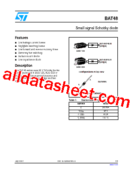 BAT48 Marking, BAT48RL Datasheet(PDF) - STMicroelectronics