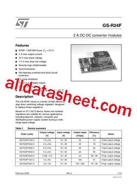 GS-R24F0002.0 Datasheet PDF - STMicroelectronics