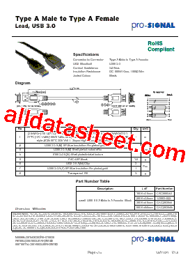 USB3-822. Datasheet PDF - Pro-Signal