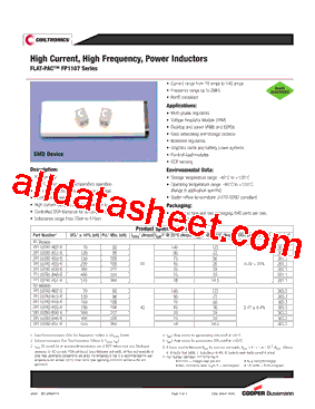 FP1107R2-R40-R Datasheet PDF - Cooper Bussmann, Inc.