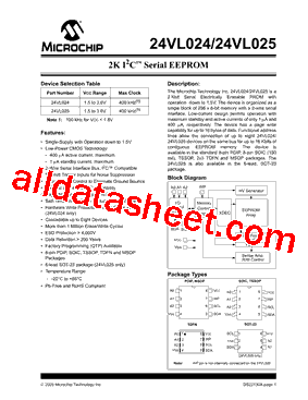 24VL024/ST Datasheet PDF - Microchip Technology