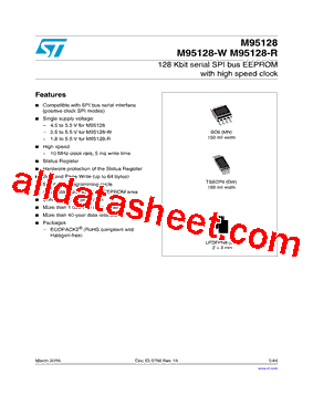 M95128-RMB3P/PC Datasheet PDF - STMicroelectronics