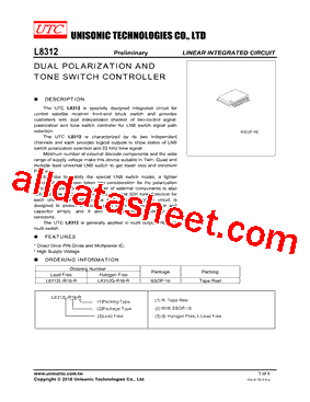 L8312L-R16-R Datasheet PDF - Unisonic Technologies