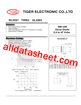 DL5221 Datasheet PDF - Tiger Electronic Co.,Ltd