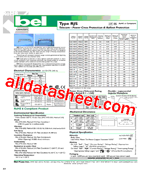 RJS1-R Datasheet PDF - Bel Fuse Inc.