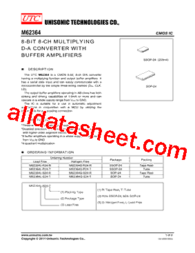 M62364G-R24-R Datasheet PDF - Unisonic Technologies