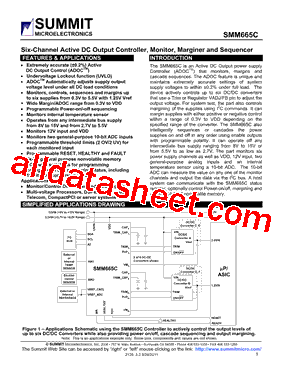 SMM665C Datasheet PDF - Summit Microelectronics, Inc.