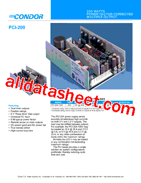 PCI-200 Datasheet PDF - SL Power Electronics