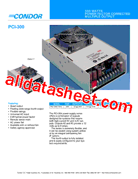 PCI-300 Datasheet PDF - SL Power Electronics