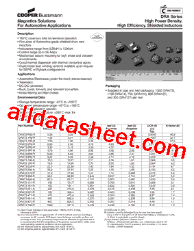 DRA74-R33-R Datasheet PDF - Cooper Bussmann, Inc.
