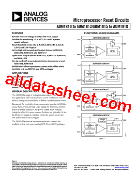 ADM1816-R23ARTZ-R72 Datasheet PDF - Analog Devices