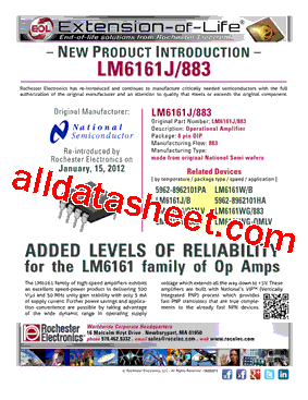 LM6161JB Datasheet PDF - Rochester Electronics