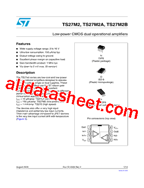 TS27M2ACN Datasheet PDF - STMicroelectronics