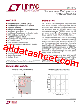 LTC1540CS8 Datasheet PDF - Linear Technology