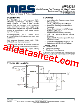 MP28258DD Datasheet PDF - Monolithic Power Systems