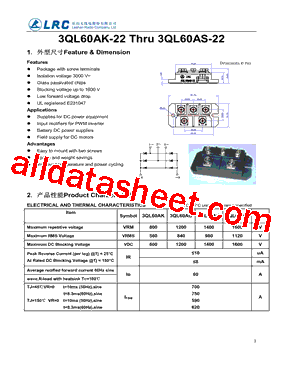 3QL60AS Datasheet PDF - Leshan Radio Company