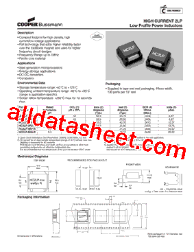 HC2LP-R47-R Datasheet PDF - Cooper Bussmann, Inc.