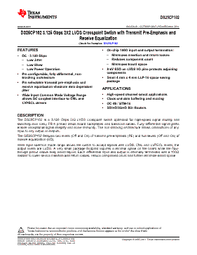 DS25CP102 Datasheet PDF - Texas Instruments
