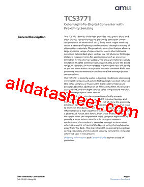 TCS37717 Datasheet PDF - TEXAS ADVANCED OPTOELECTRONIC SOLUTIONS