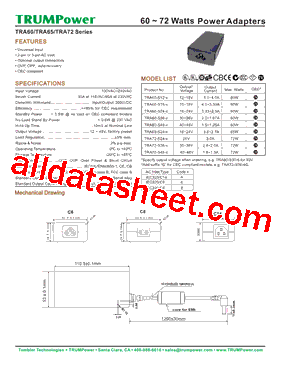 TRA60-S24-x Datasheet PDF - Tumbler Technologies + TRUMPower