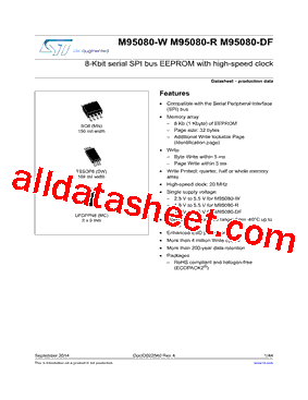 M95080-R Datasheet PDF - STMicroelectronics