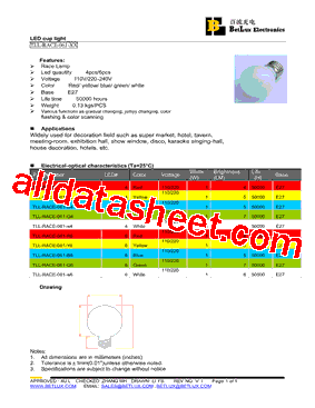 TLL-RACE-061-R6 Datasheet PDF - BetLux Electronics