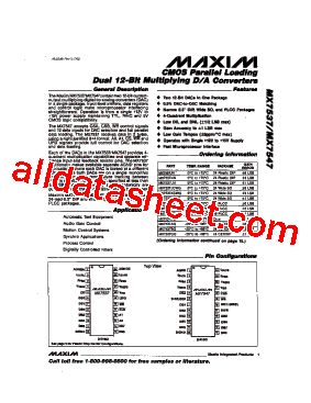 MX7537 Datasheet PDF - Maxim Integrated Products
