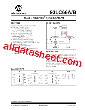93LC66B Datasheet PDF - Microchip Technology